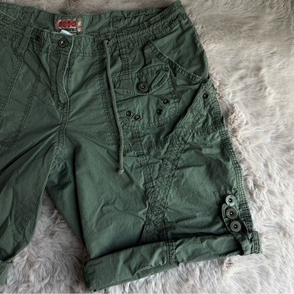 The Vintage Lace Up Cargo Y2K Shorts 🦎 by NoBo; Size 11 - Picture 2 of 9